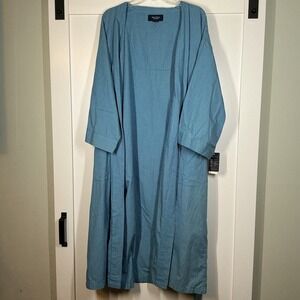 Nautica Sleepwear Men's Cotton Robe Pockets Comfort OSFM‎ Grandpacore Gingham